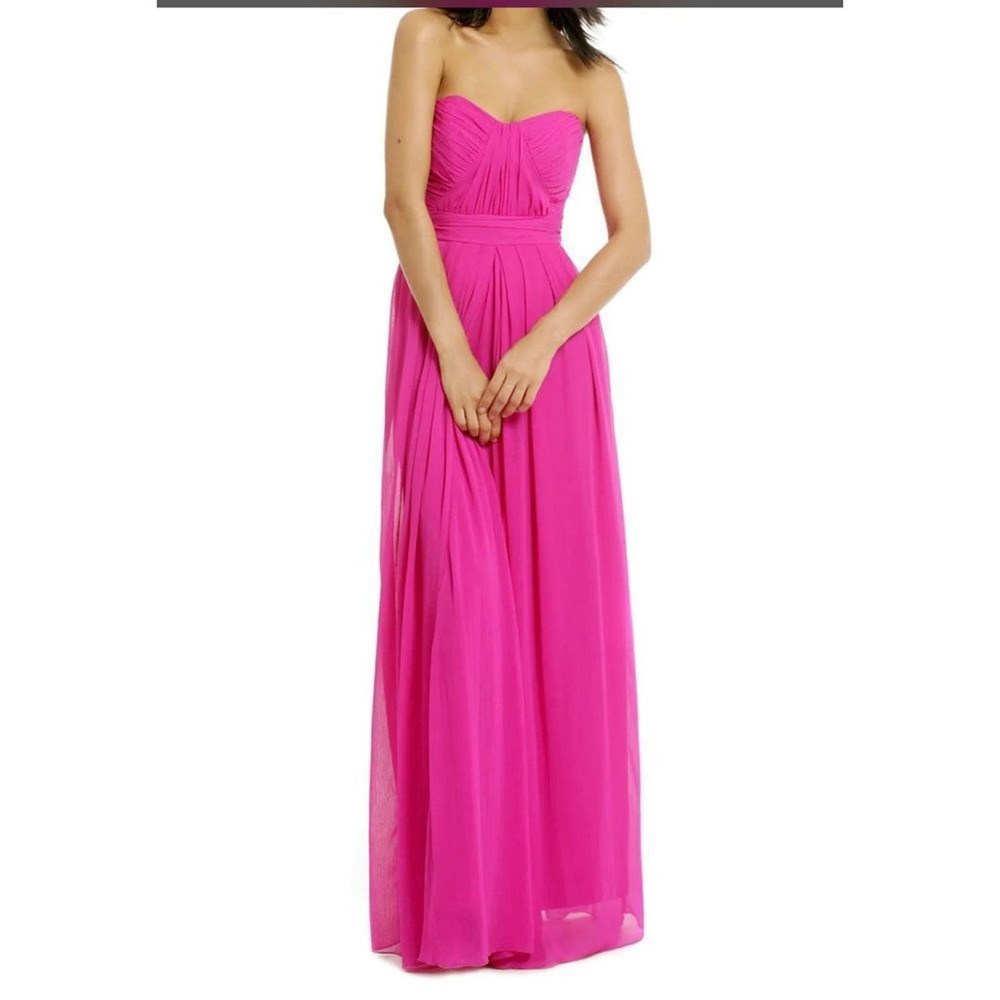 Badgley Mischka Fluorescent Chiffon Gown sz 0